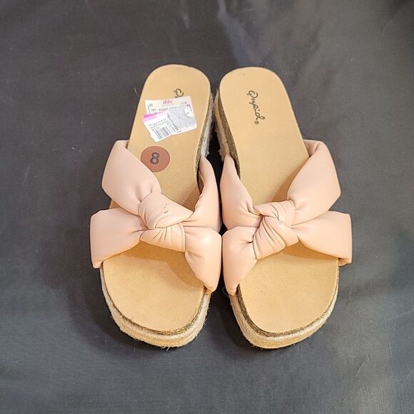 BRAND NEW QUPID CANCUN WOMEN'S PLASFORM SLIDE WEDGE SANDALS - Picture 3 of 16